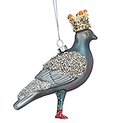 Glass Pigeon Decoration