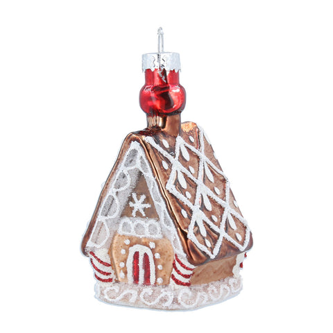 Gingerbread House Glass Decoration