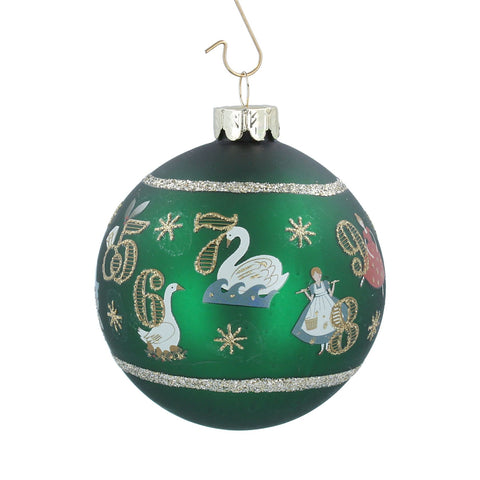 12 Days of Christmas Glass Bauble