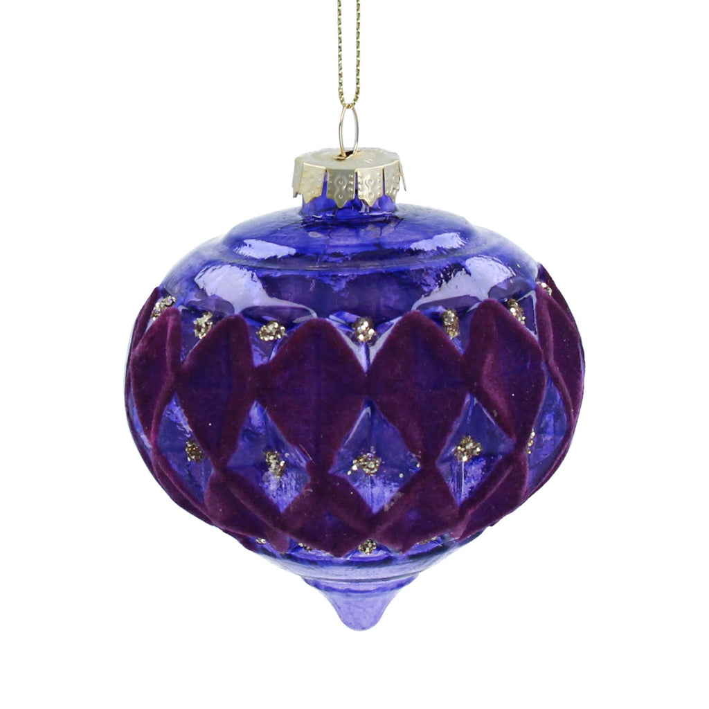 Purple Faceted Christmas Decoration