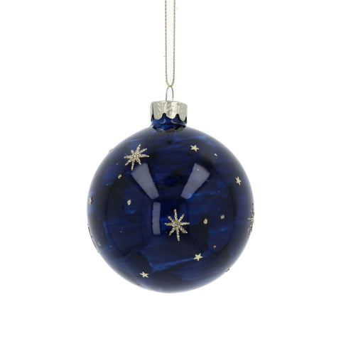 Navy Moon and Stars Bauble