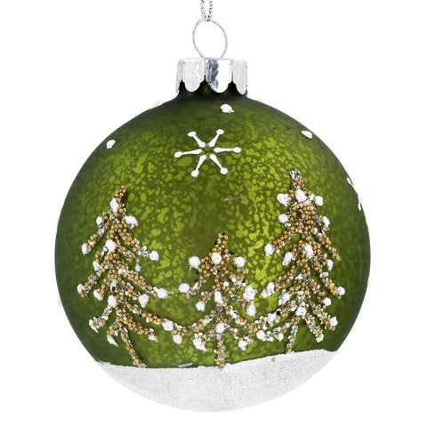 Green Sparkling Fir Tree Bauble