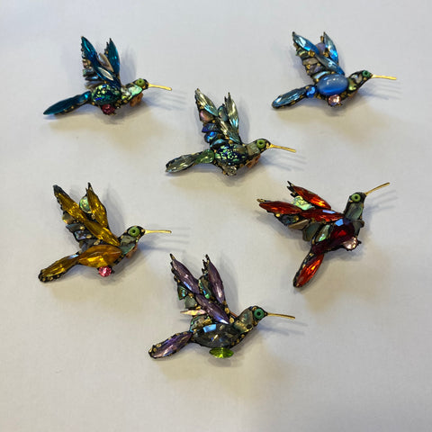 Vintage Style Hummingbird Brooch