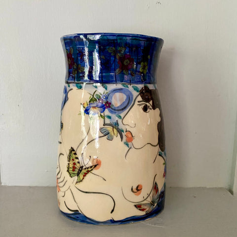 Small Blue Vase by Karen Atherley