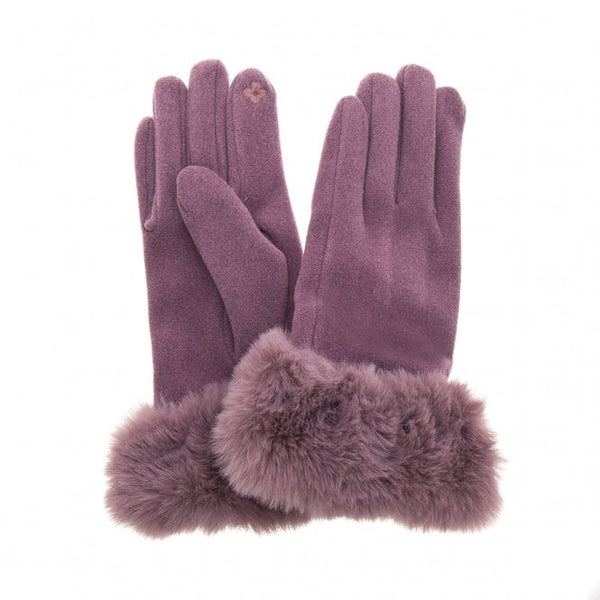 Fur trimmed Gloves