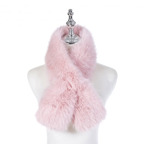 Fur wrap thru scarf - Assorted colours