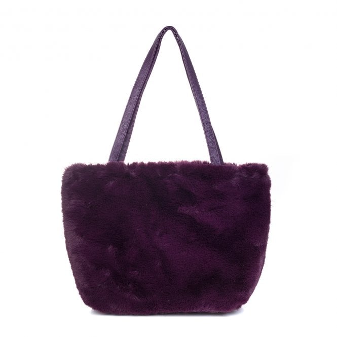 Deep Purple Fur Bag