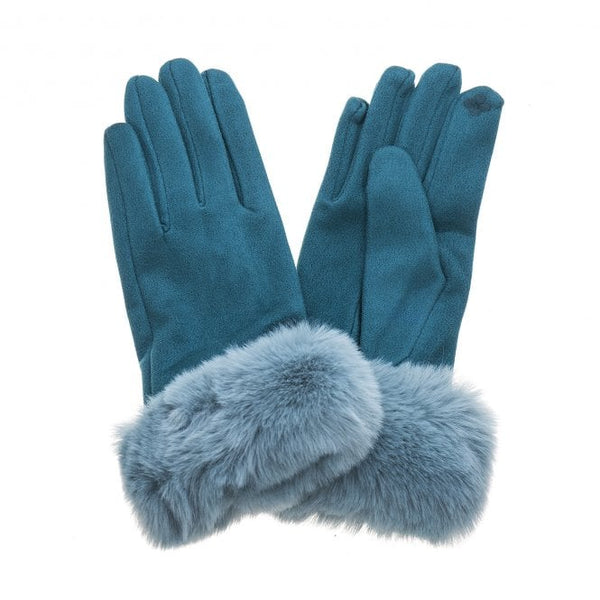 Fur trimmed Gloves