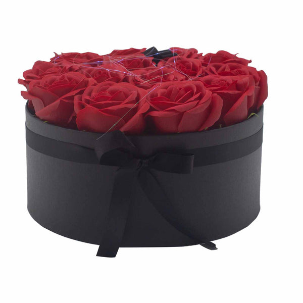 Flower Red Rose round gift box