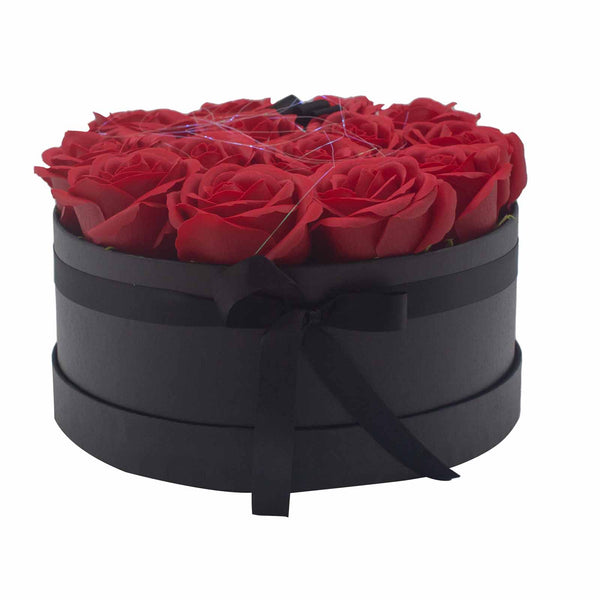 Flower Red Rose round gift box