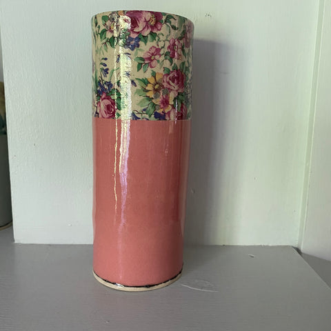 Large Pink Bud Vase By Virginia Graham