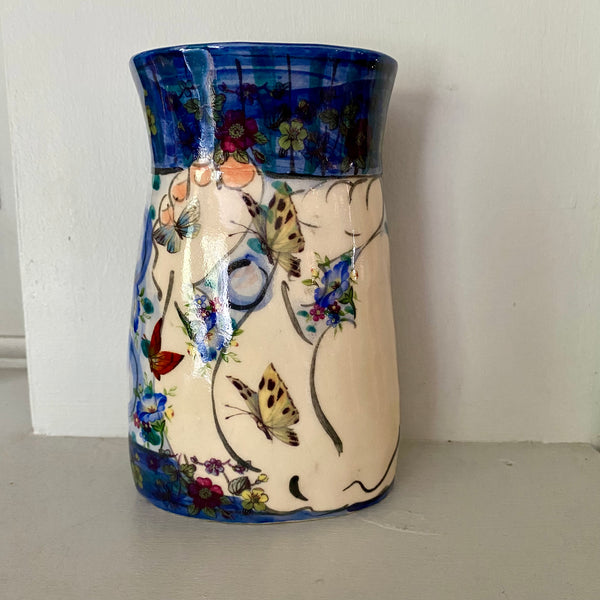 Small Blue Vase by Karen Atherley