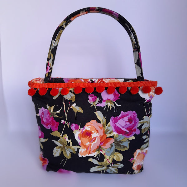 Rose Pom Pom Handbag