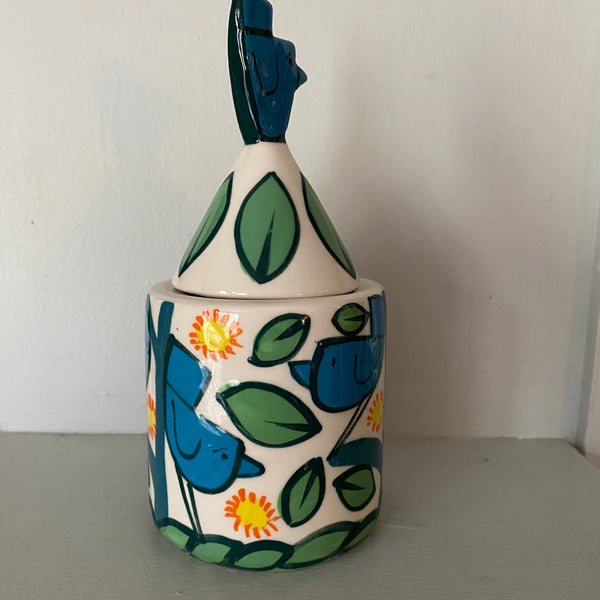 Bird lidded Pot