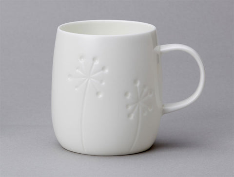 Quinto Dandelion White China Mug