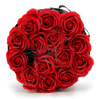 Flower Red Rose round gift box