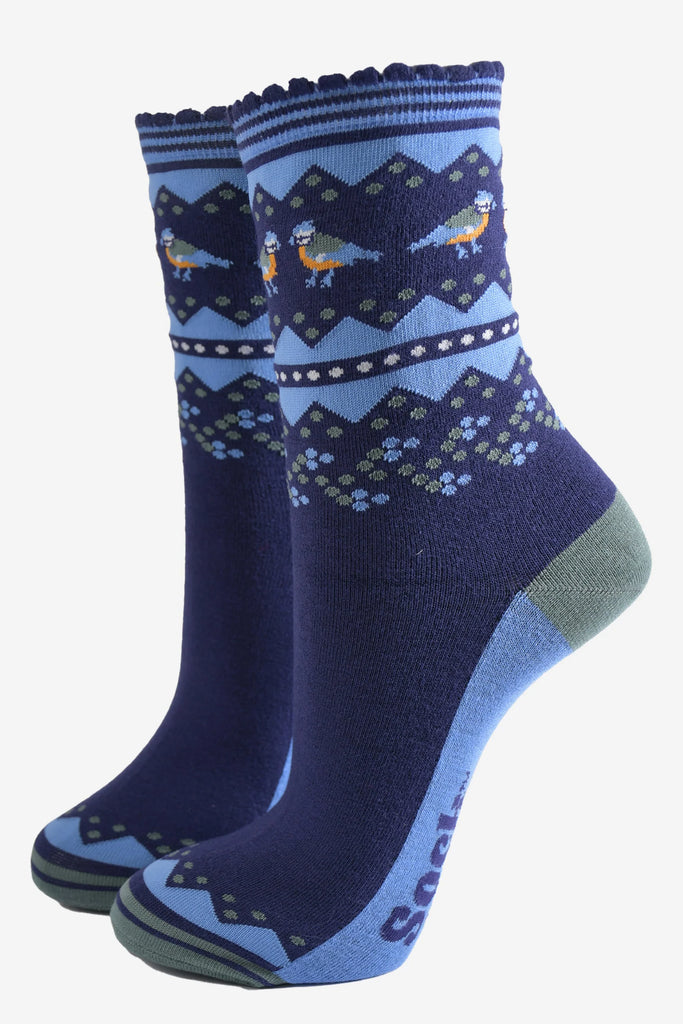 Blue Tit Ladies Bamboo Socks