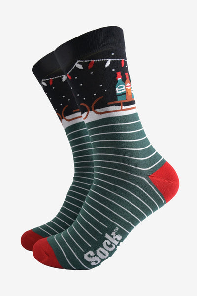 Men's Box of 3 Socks - Festive Food and Drink