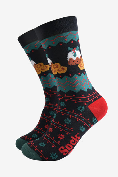 Men's Box of 3 Socks - Festive Food and Drink