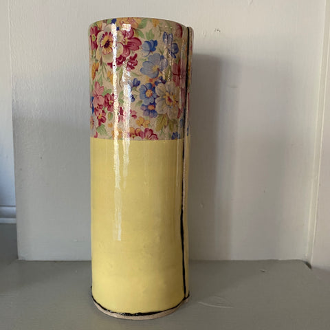 Large Yellow Bud Vase By Virginia Graham