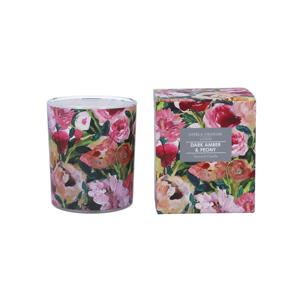 Scented Candle Dark Amber and Peony