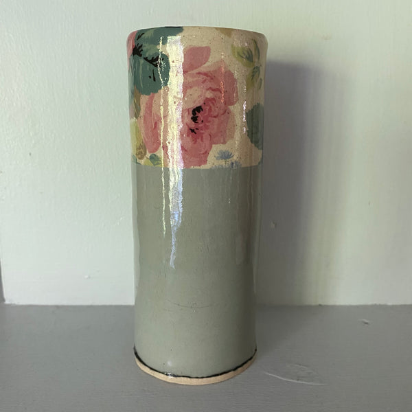 Medium Grey Bud Vase By Virginia Graham