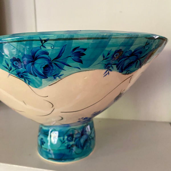 Medium Blue Bowl by Karen Atherley