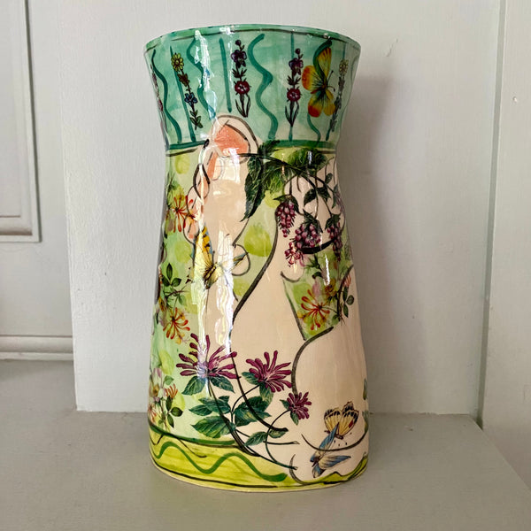 Medium Green Vase by Karen Atherley