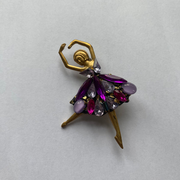 Vintage Style Ballerina Brooch