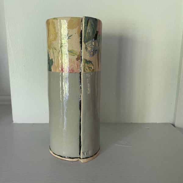 Medium Grey Bud Vase By Virginia Graham