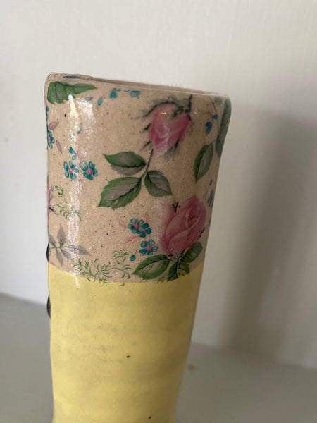 Small Yellow Bud Vase By Virginia Graham