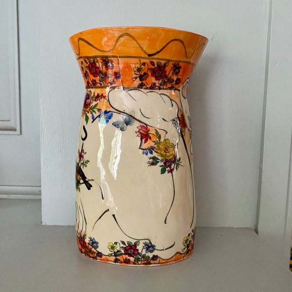 Medium Orange Vase by Karen Atherley