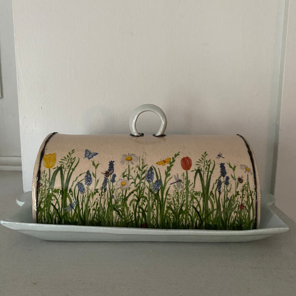 Blue Meadow Butter Dish By Virginia Graham