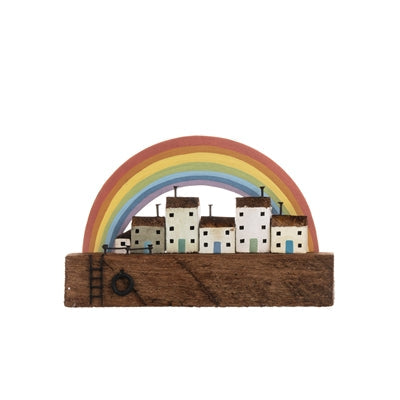 House Scene with Rainbow