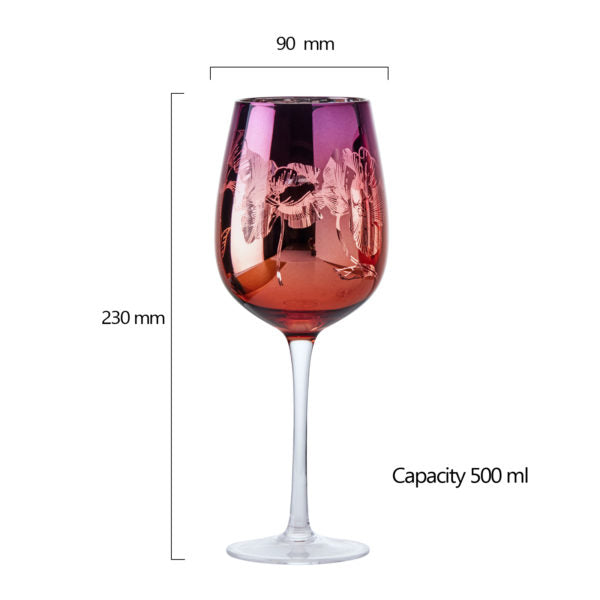 Rose Bloom Wine Glass