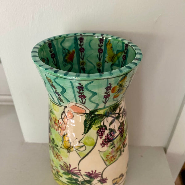 Medium Green Vase by Karen Atherley