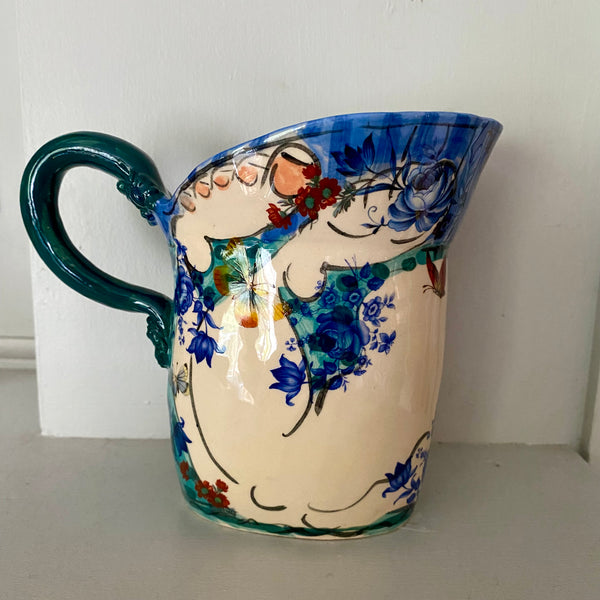 Small Blue Jug by Karen Atherley