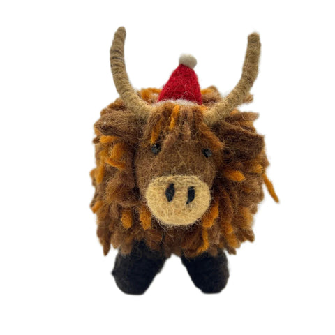 Christmas Felt Highland Cow