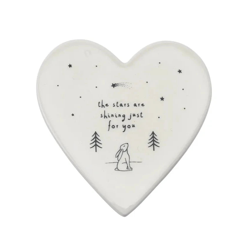 Stars Are Shining Bunny Heart Coaster