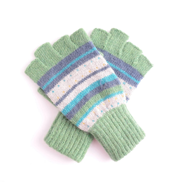 Fingerless Stripey Gloves