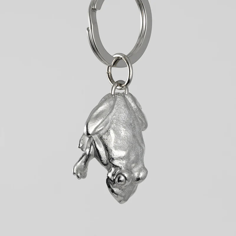 Frog Key ring Pewter