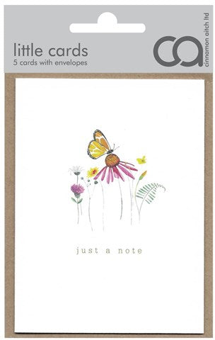 Cards - Just a note Pack Butterfly