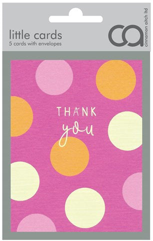 Cards - Thank you pack Pink Spots