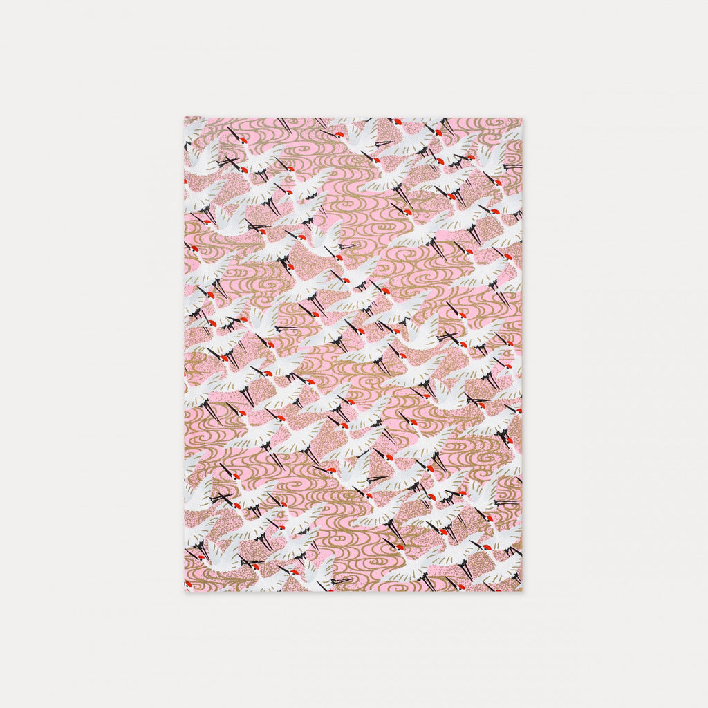 A5 Journal - White Cranes Pink