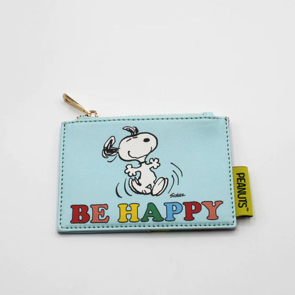 Snoopy Peanuts Zip Purse - Be Happy