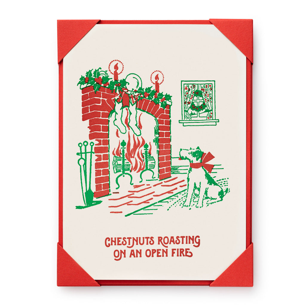 Christmas Card Pack - Chestnuts roasting