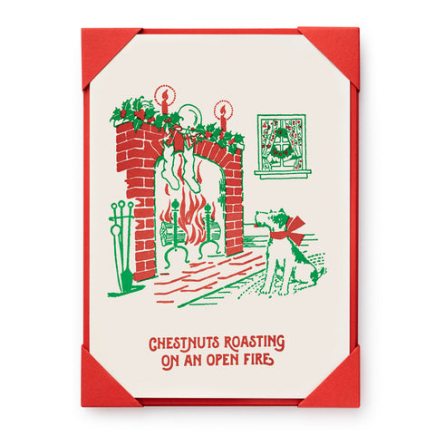 Christmas Card Pack - Chestnuts roasting