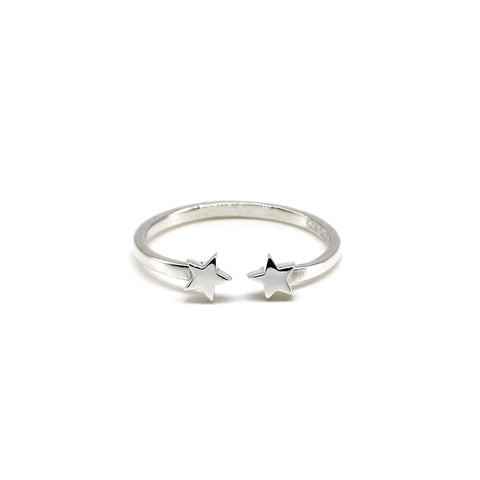 Silver Mini Star Adjustable Ring