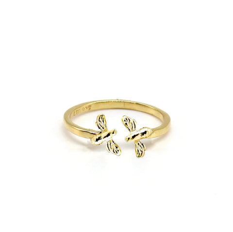 Gold Ring with Bees