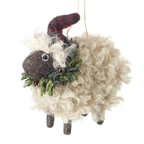 Woolly Sheep with wreath